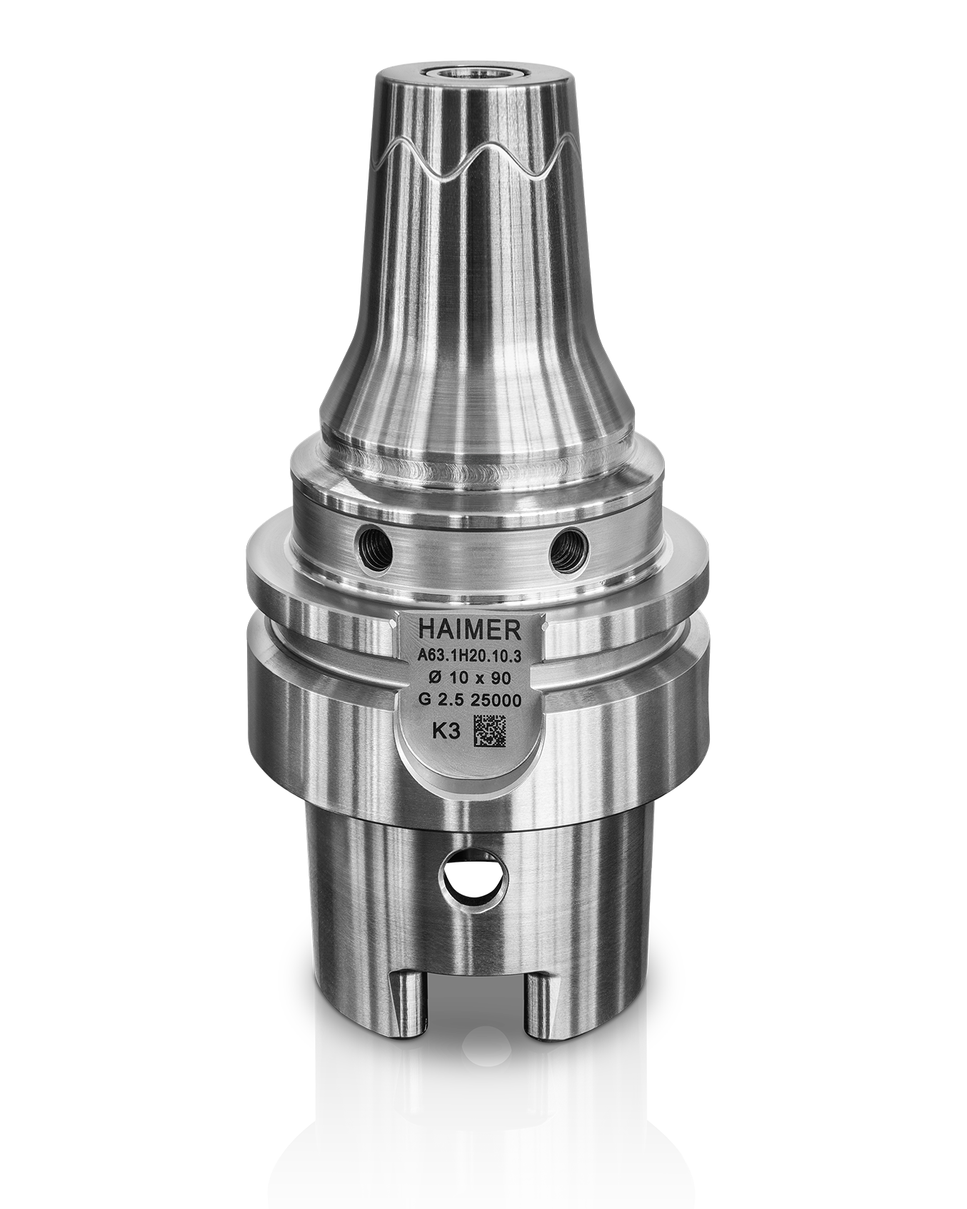 Perspektivische Ansicht des HAIMER Hybrid Chuck Schrumpffutters.